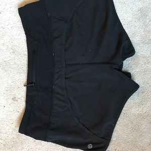 Black lulu lemon shorts! Like new, worn 2x